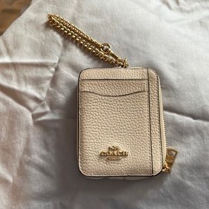 Coach small wallet with idea and card holders and a zip pouch